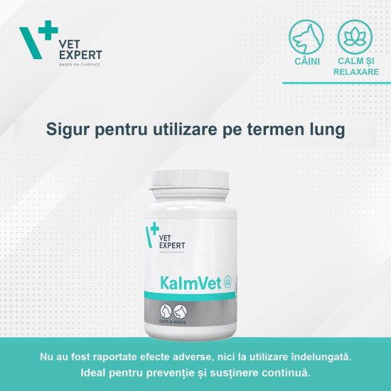 Kalmvet Twist Off Vet Expert – Supliment pentru Calmarea Stresului și Anxietății la Câini și Pisici – 60 Capsule